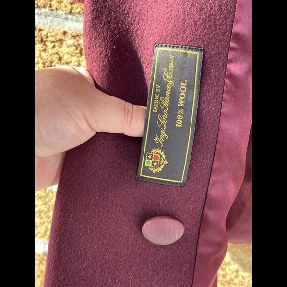 Fleurette Loro Piana Wool burgendy coat size 10 Fleurette Loro Piana Fleurette - Picture 11 of 11